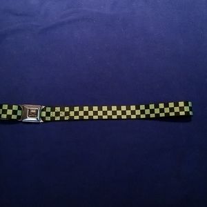 Black & green checkered belt